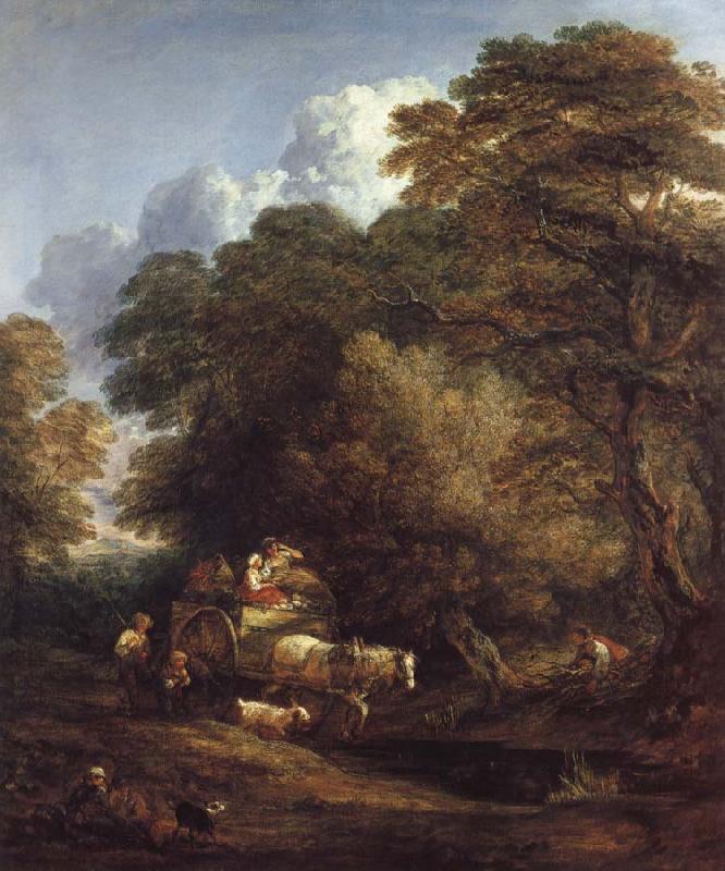 Thomas Gainsborough The Maket Cart oil painting image